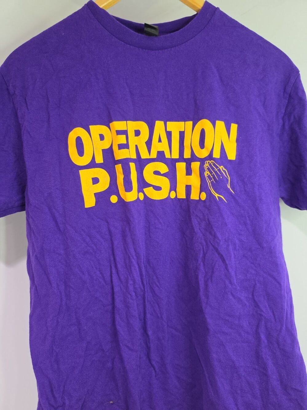 Gildan Size M Church Tshirt Short Sleeve Color Purple F75